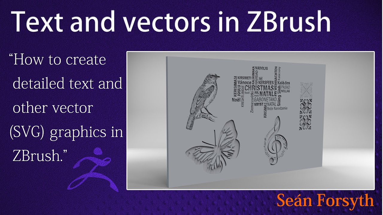Creating text and other vector graphics in ZBrush 2022