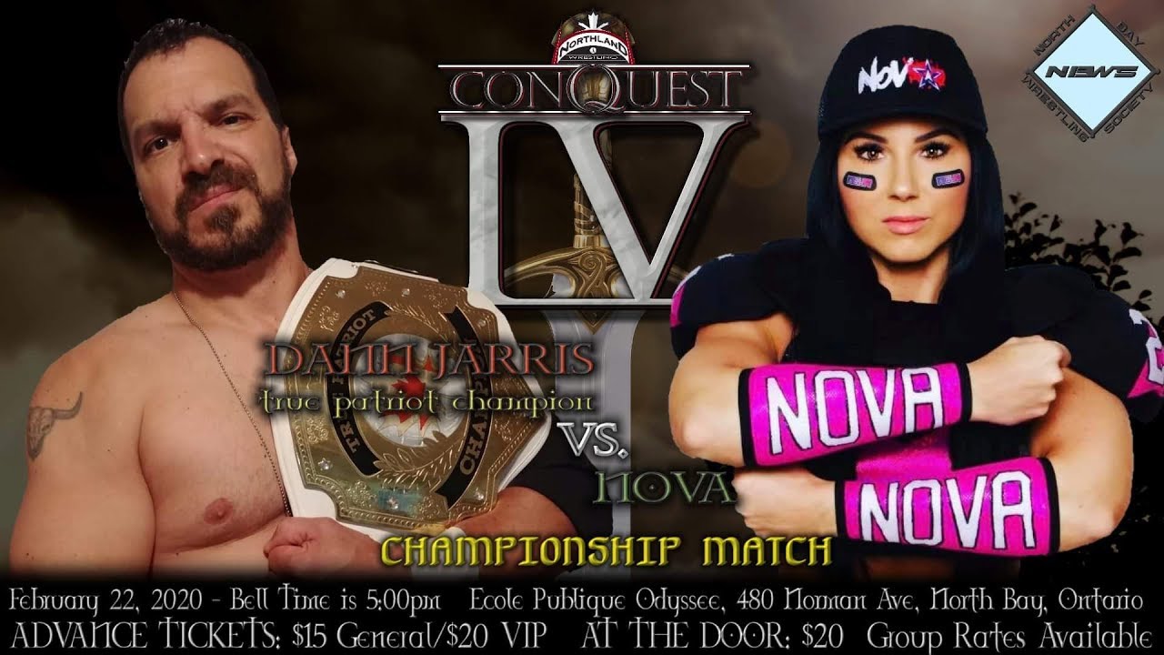 NOVA vs Dann Jarris in Intergender Championship Match at Northland Wrestling - Fan Video