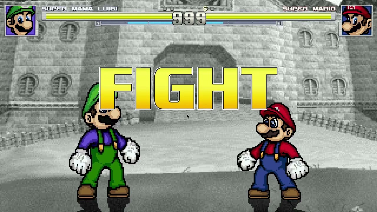 MUGEN Super Mama Luigi vs Super Mario