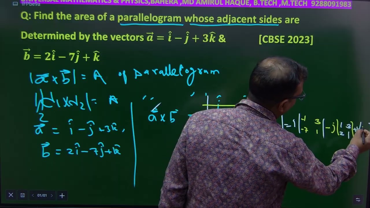Find the area of parallelogram whose adjacent side are determine by the vector 𝑎⃗  = î -ĵ+3k̂.   
