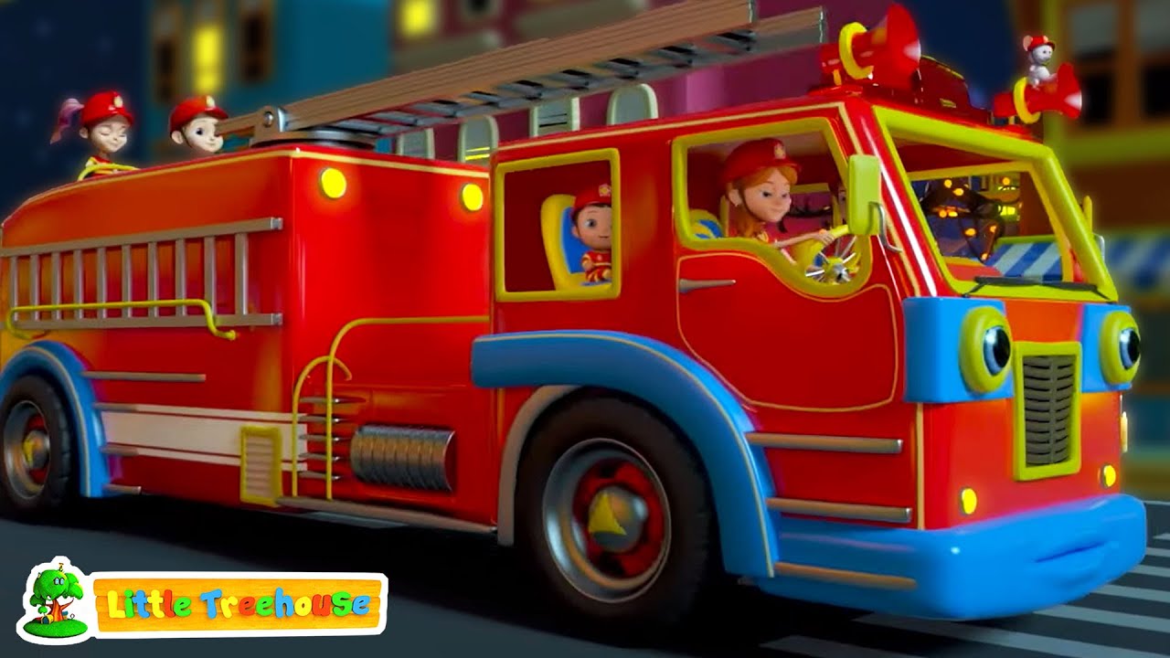 Ruedas De Halloween En El Camión De Bomberos + Más Festivales Música Para Niños