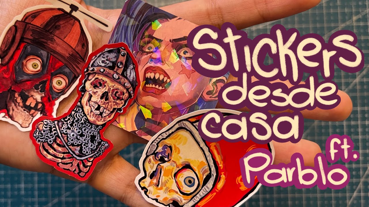 Como hacer stickers desde casa! Ft. Parblo tablet 🌝 •paoocede