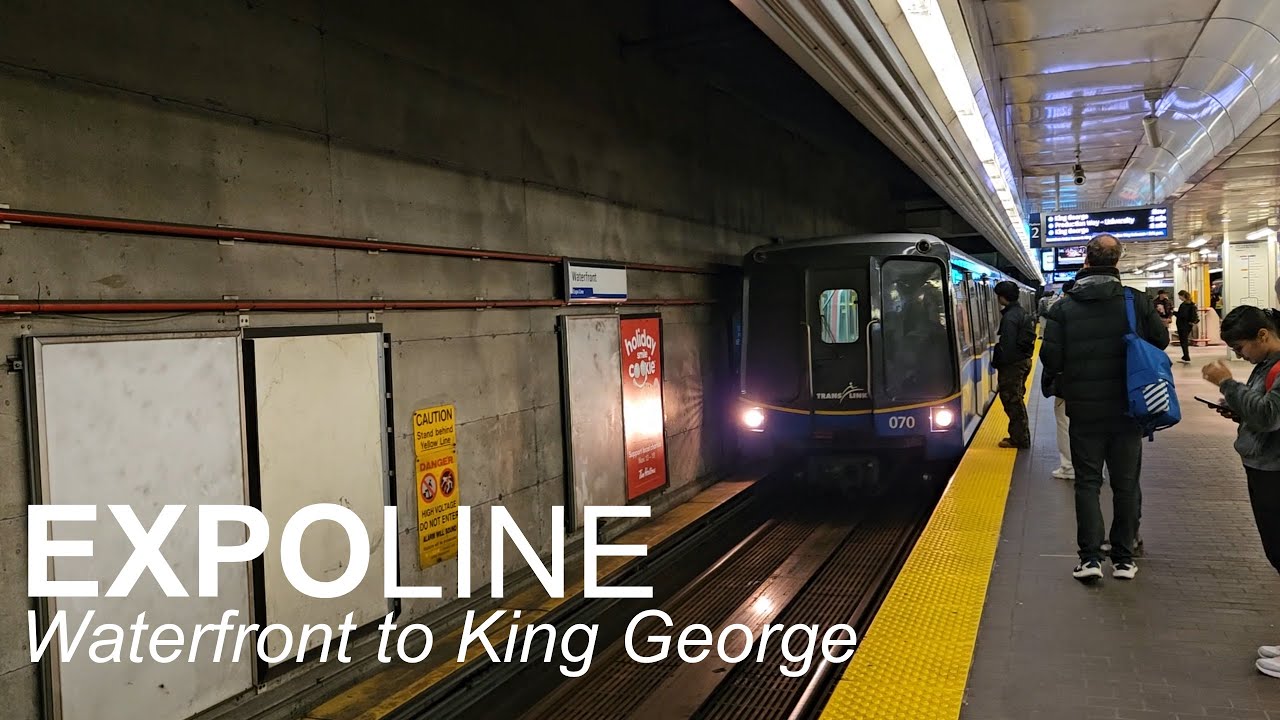 Night Time SkyTrain Ride - Expo Line - Waterfront to King George