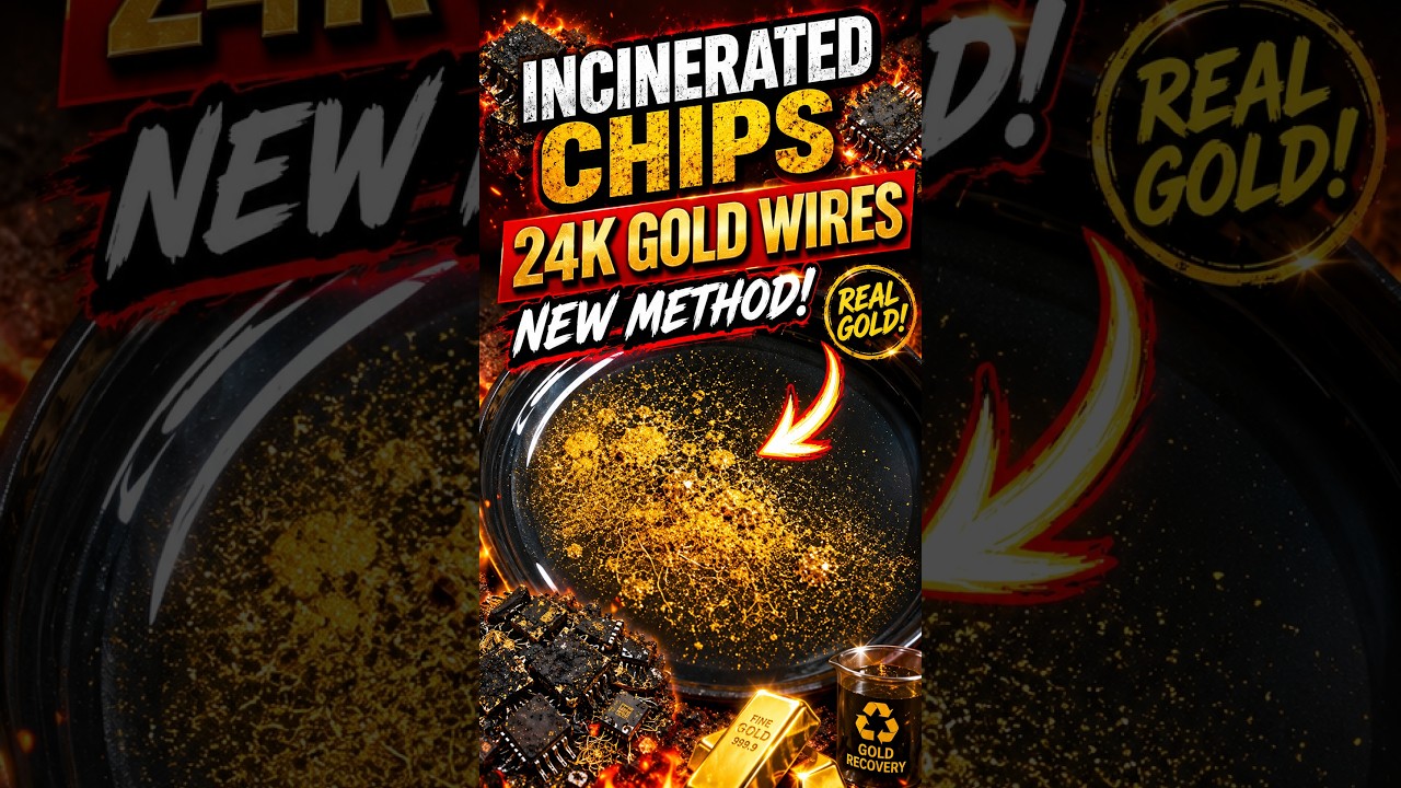 How To Scrap Incinerated IC Chips 24K Gold Wires New Gold Recovery Recycling From Electronics Method