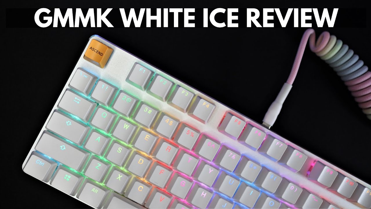 Glorious GMMK White Ice 2020 Review and Unboxing- The Best Midrange Mechanical Keyboard? (Gat Brown)
