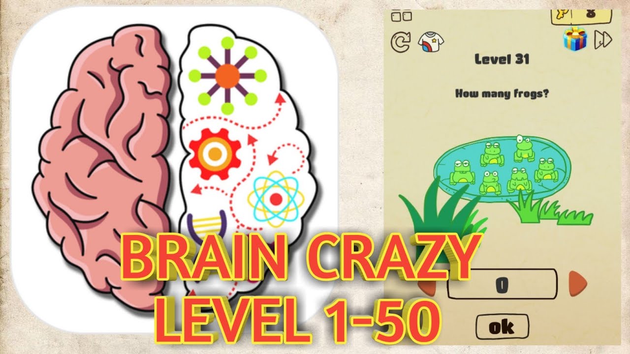 BRAIN CRAZY :IQ CHALLENGE PUZZLE|BRAIN CRAZY LEVELS 1-50|BRAIN CRAZY ALL LEVELS | WALKTHROUGH GAME
