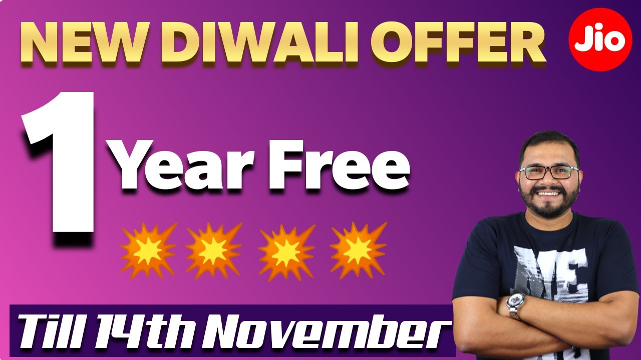 Jio Diwali Offer 2020 with 1 Year Free Calls & Daily Free Data - Jio Diwali Dhamaka