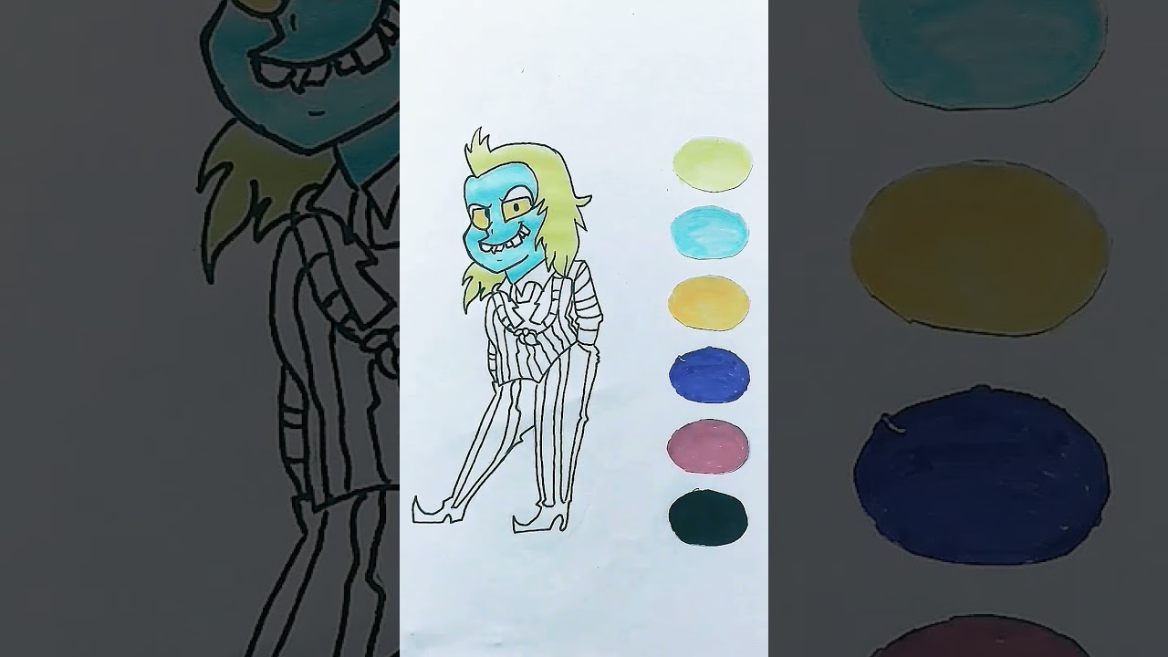 Colors game in  beetlejuice #shorts #beetlejuice #beetlejuicethemusical #india #art #animation