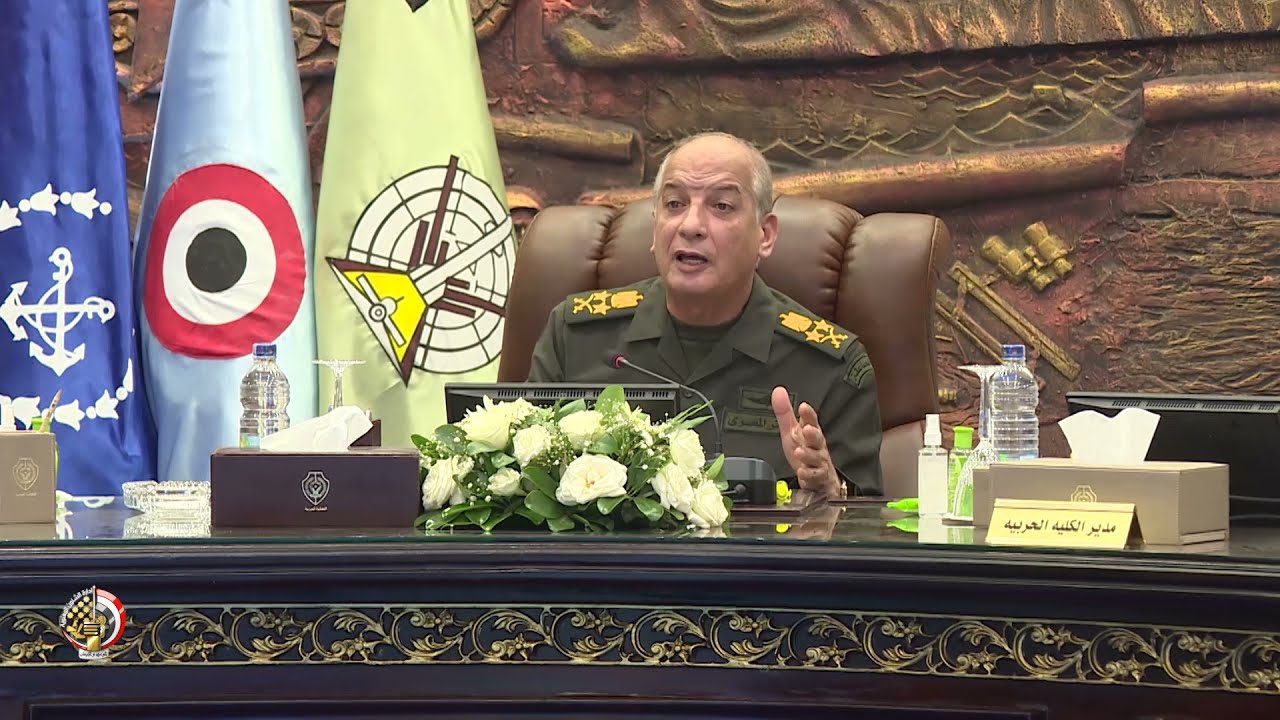 الفريق أول محمد زكى القائد العام للقوات المسلحة يحضر اختبارات كشف الهيئة  بالكلية الحربية‎‎