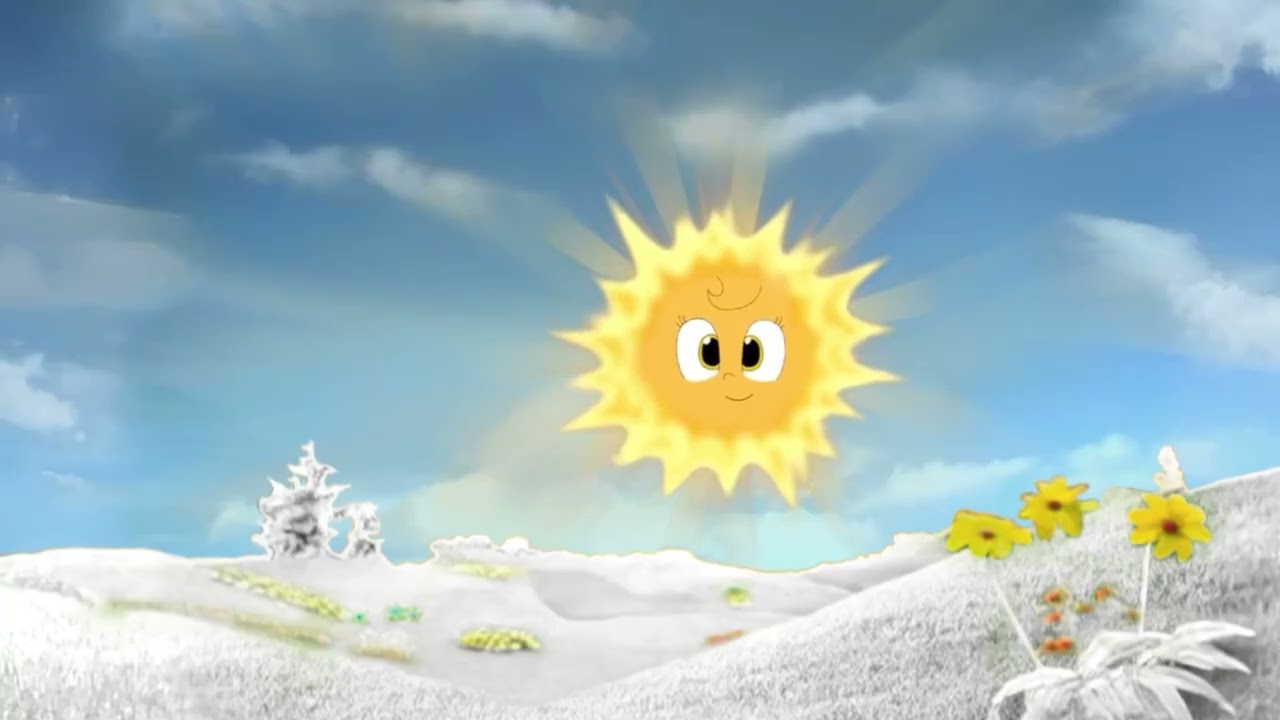 Teletubbies Baby Sun Sunset (animated style, Snow Version) Update