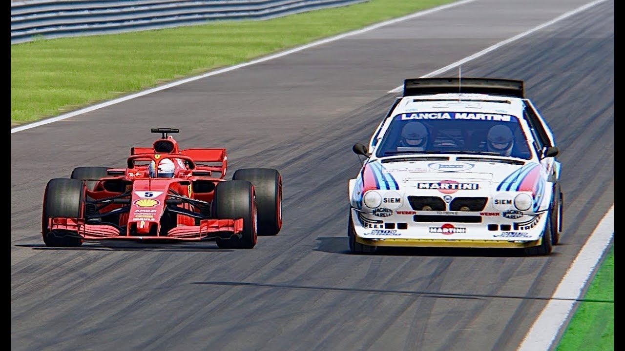 Ferrari F1 2018 vs Lancia Delta S4 - Monza
