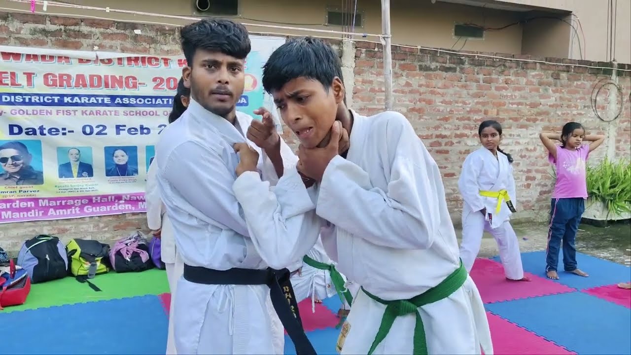 Neck grab self defense technique for girls #selfdefense #karate #taekwondo #kravmaga #youtube #video