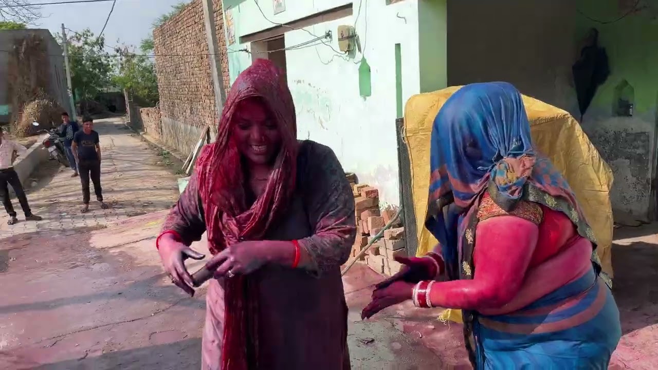 Day3 कीच मिट्टी की होली गाँव की 🤣🤣 dont miss end 😅😅#trending #viralvideo #comedy