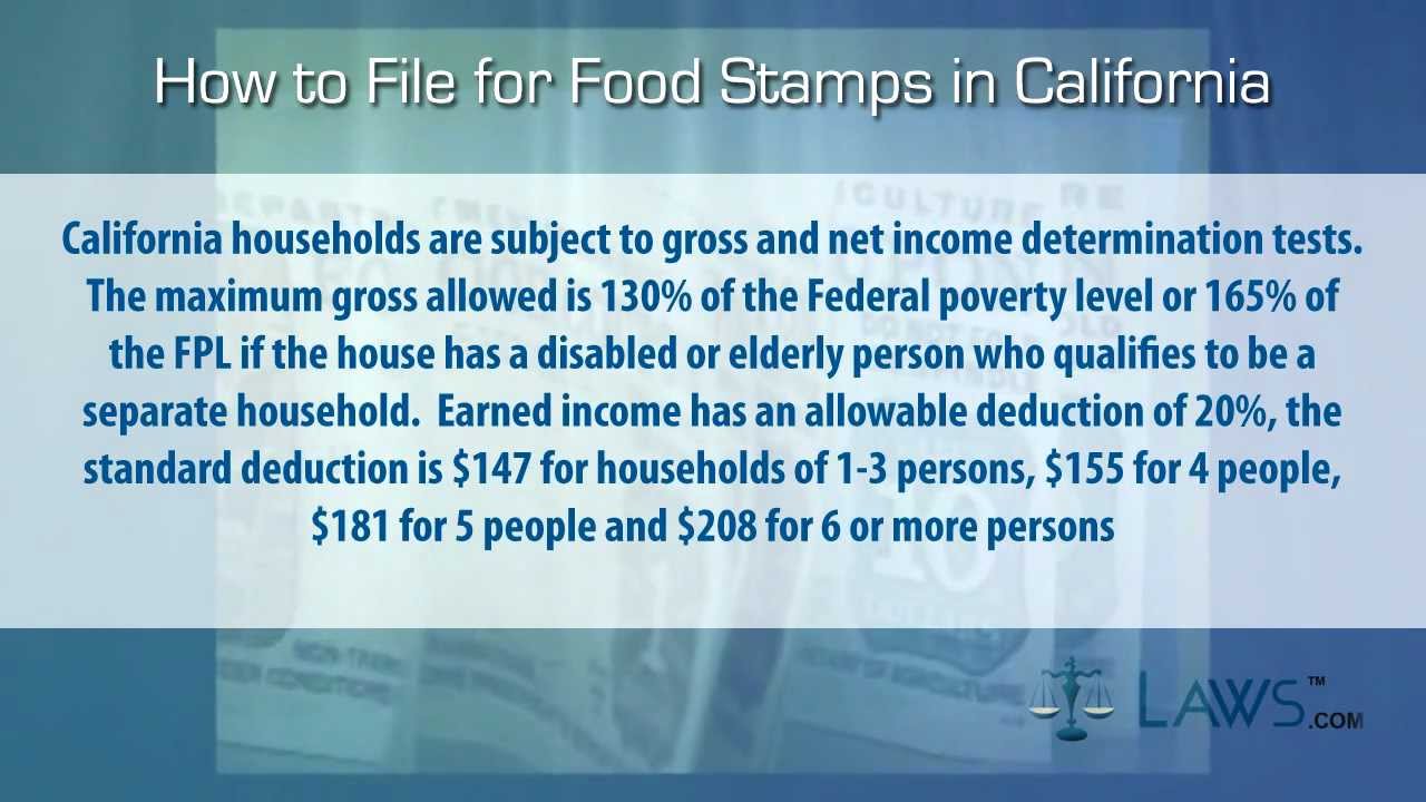 How to File for Food Stamps California