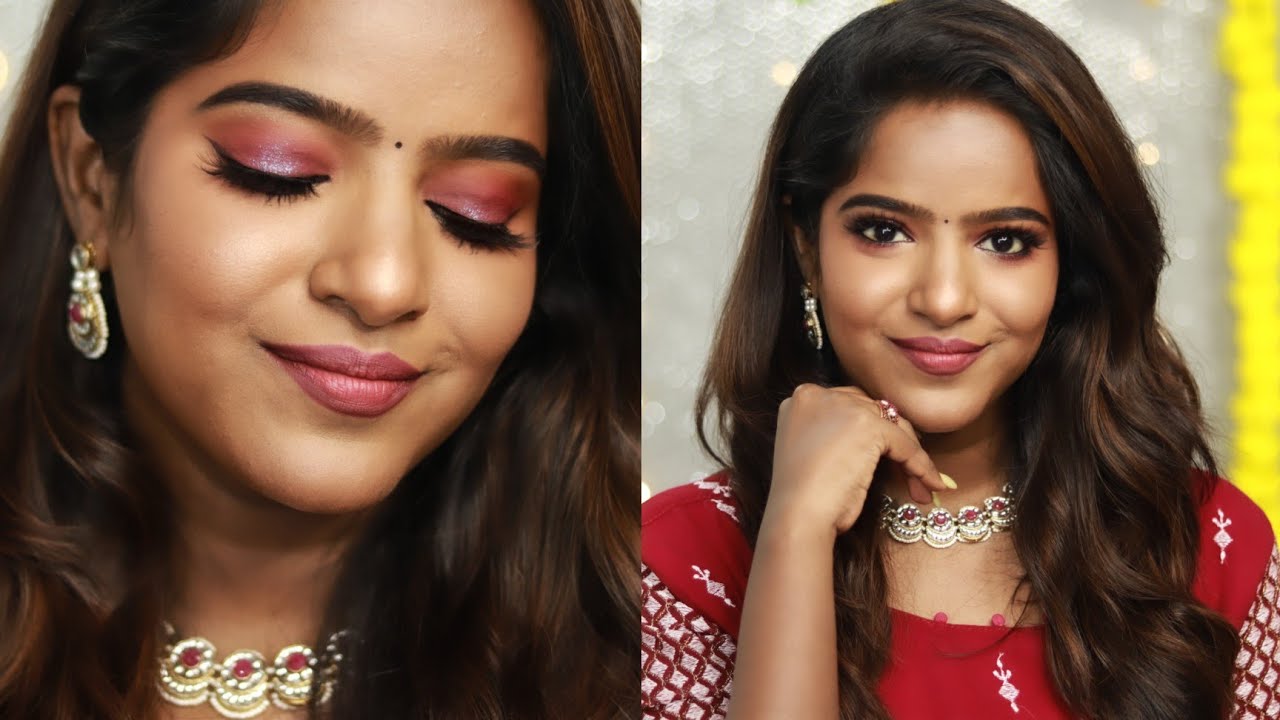Soft Glam Diwali Look-1-Tutorial Indian Dusky skin-Longlasting Evening Time Look!