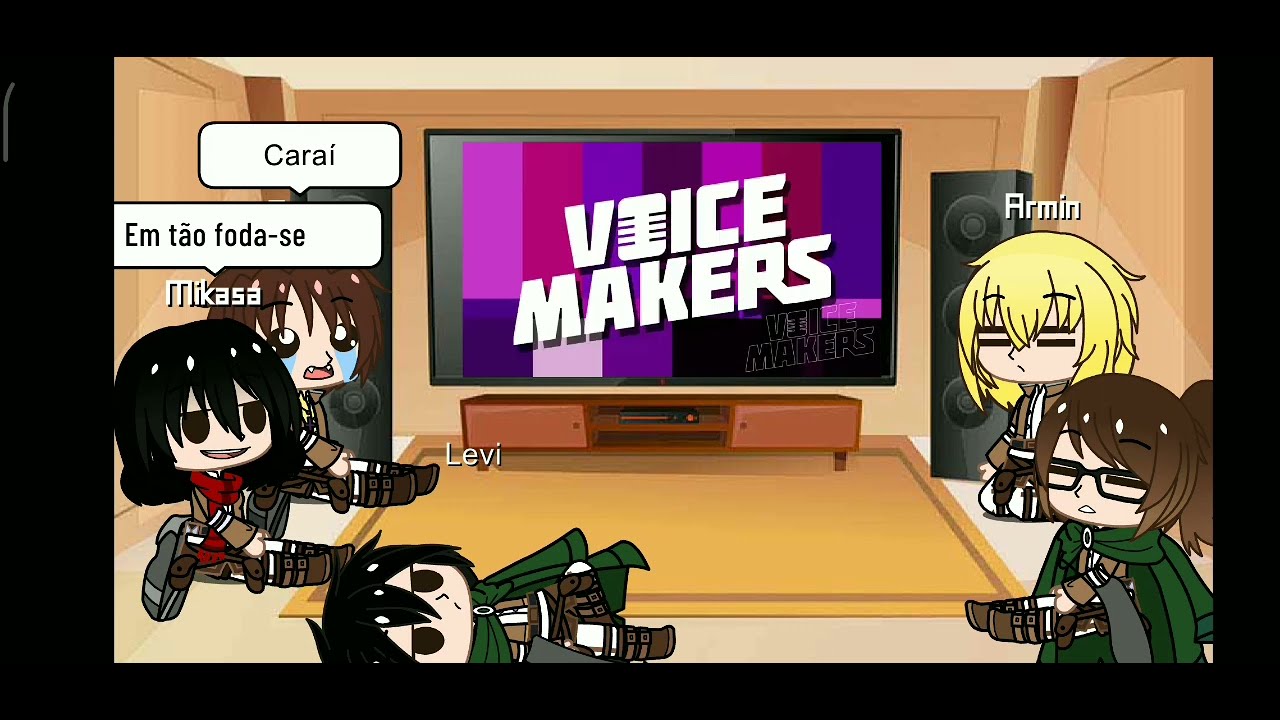 Ataque dos Titans react a (Voice Makers) Soca nos titãns. Parte 1