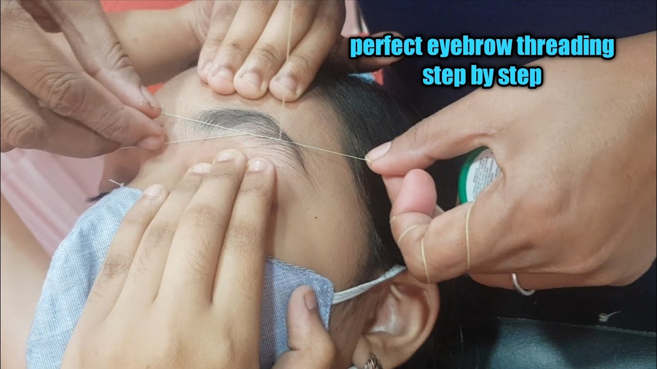 perfect eyebrow threading step by step/ long eyebrow threading eyebrow/thin eyebrow threading/
