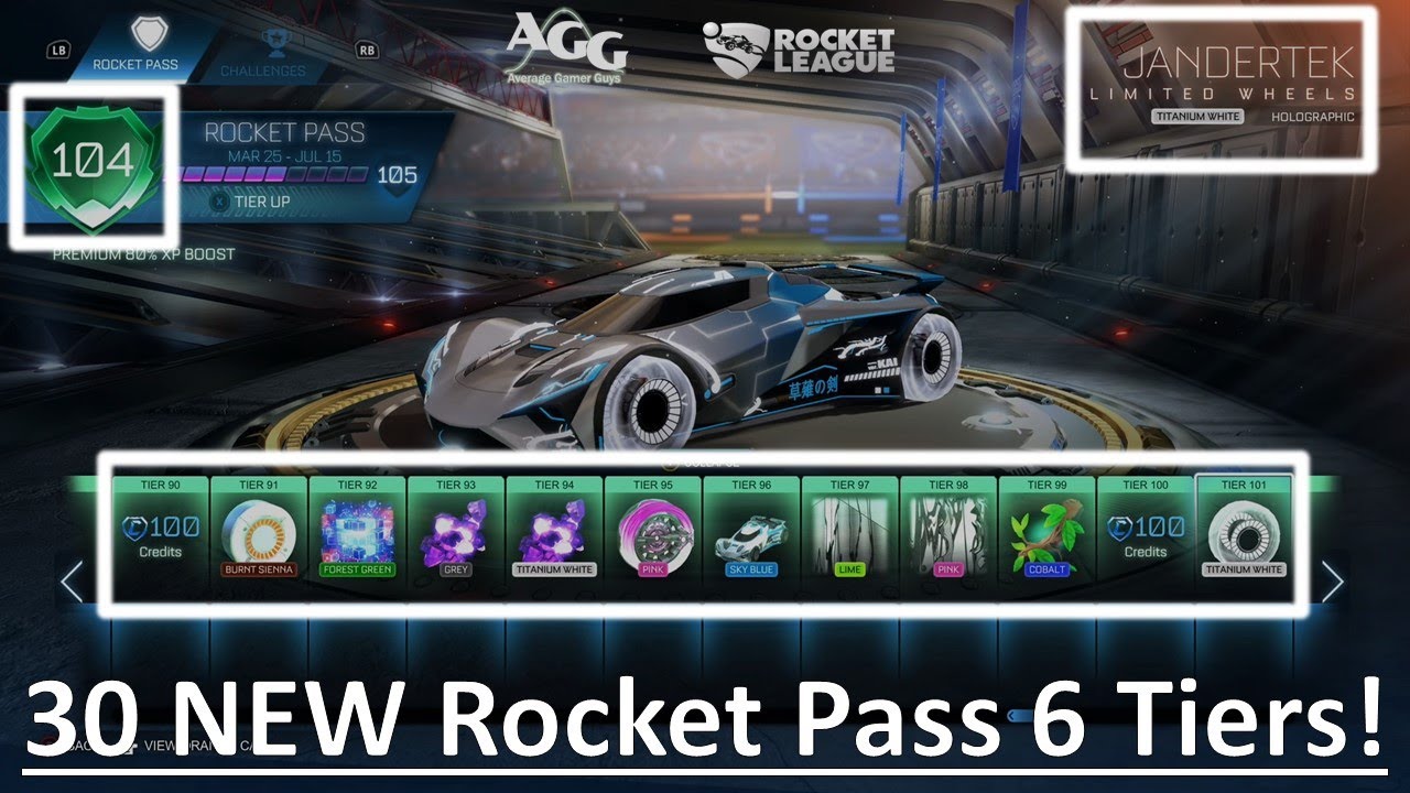 30 NEW Rocket Pass 6 Tiers + Item Review [Rocket League]