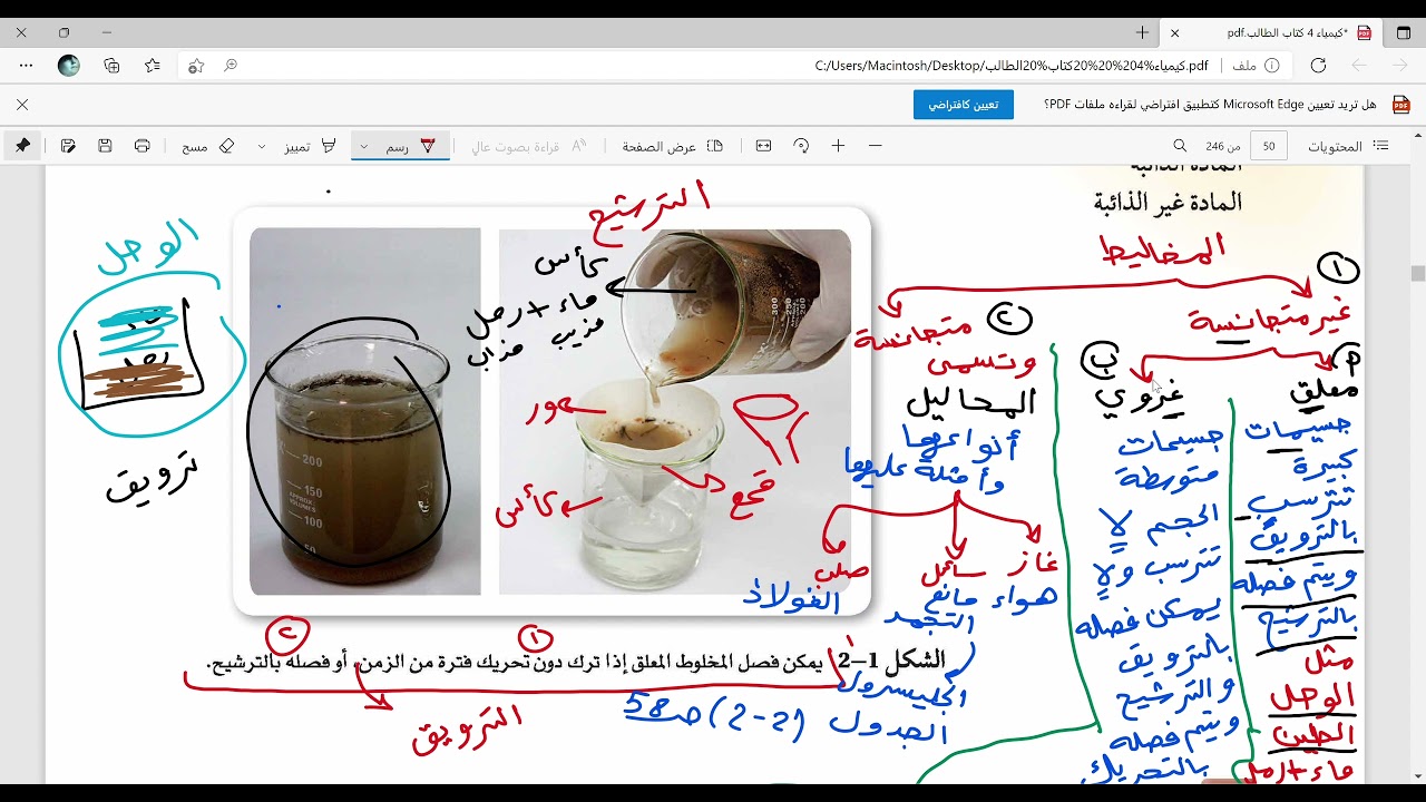 أنواع المخاليط   كيمياء 4