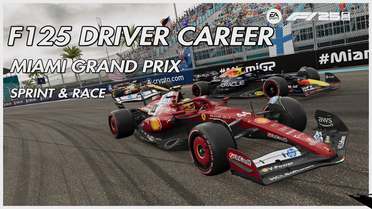 F125 Driver Career Part 6 (Miami Grand Prix) //CONTROLLER GAMEPLAY// NO COMMENTARY//