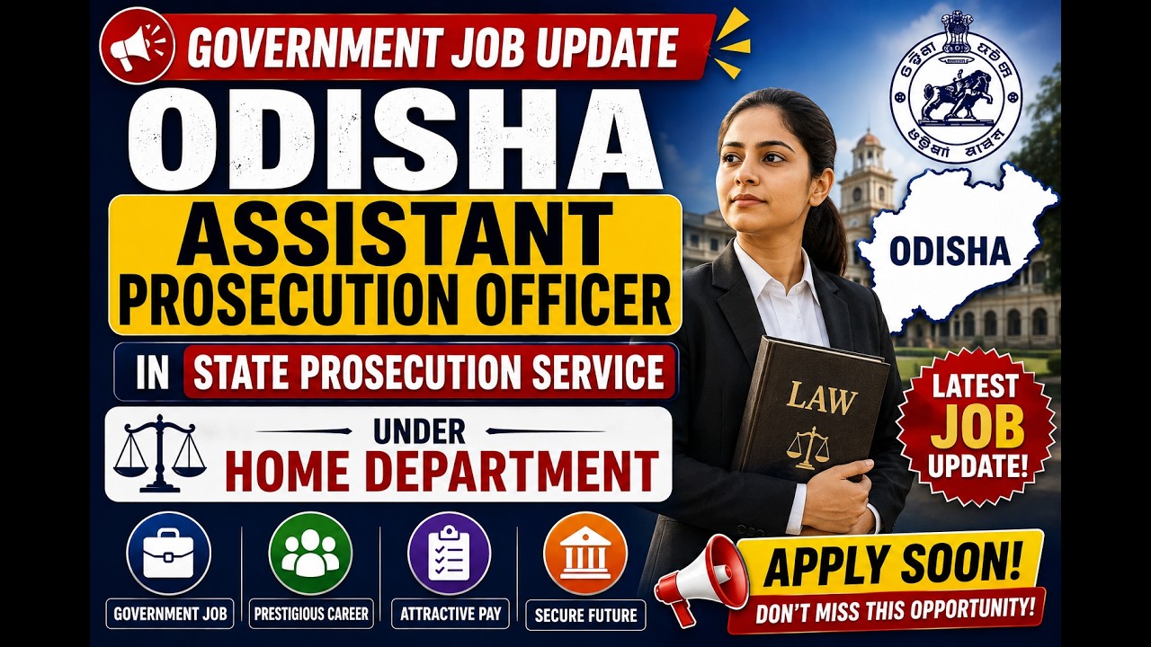Odisha Assistant Prosecution Officer Recruitment 2026 | APO Vacancy | Govt Job Update