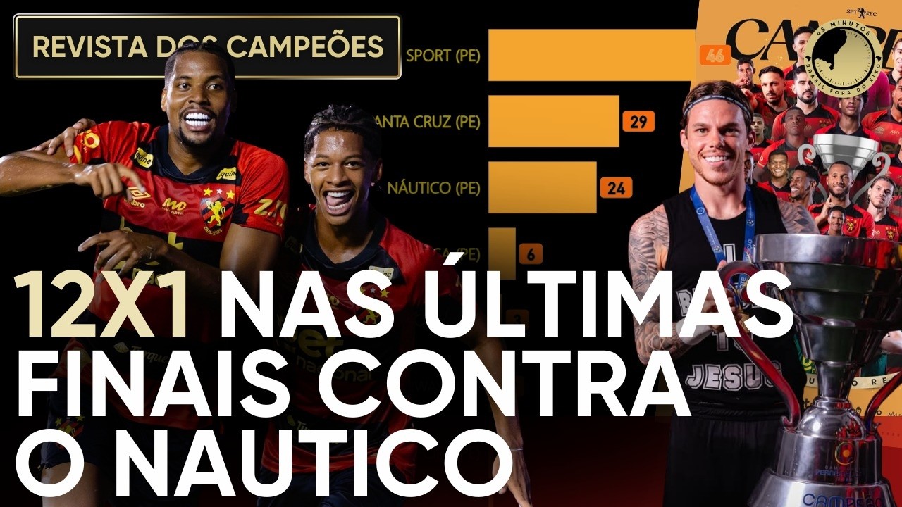 EDIÇÃO DOS CAMPEÕES - SPORT | SOBERANO EM TÍTULOS, LEÃO FAZ 12X1 EM FINAIS SOBRE NÁUTICO EM 58 ANOS