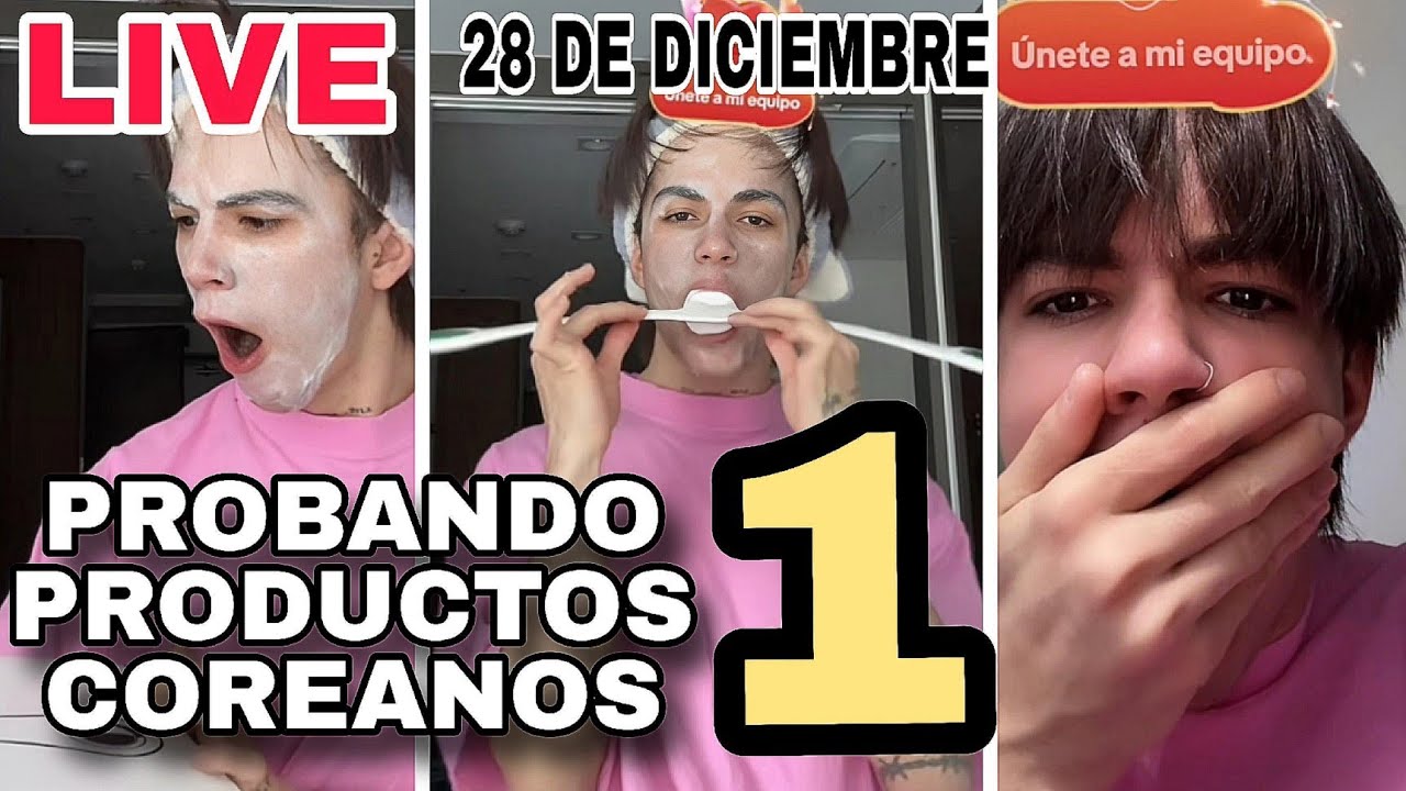 LIVE DE CARLOS ALBERTO FUENTES [28 DE DICIEMBRE] PROBANDO PRODUCTOS COREANOS 1 