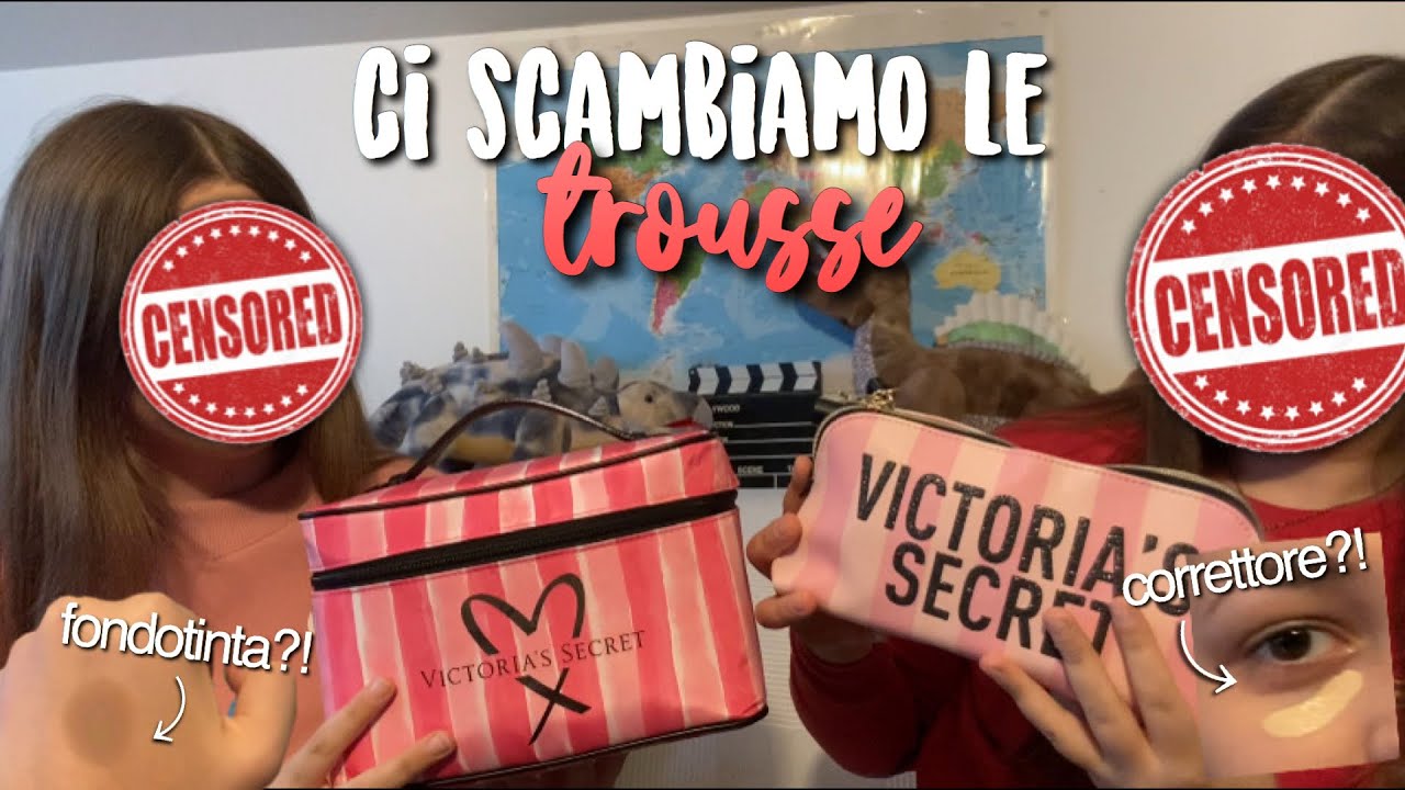 CI SCAMBIAMO LE TROUSSE DEI TRUCCHI// aiuto!!