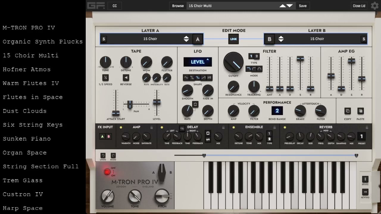 GForce M-Tron Pro IV - selected presets - demo