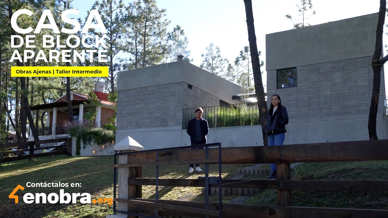CASA de BLOCK APARANTE, Te Sorprenderá EL INTERIOR y LA TECNOLOGÍA | Obras Ajenas -Taller Intermedio