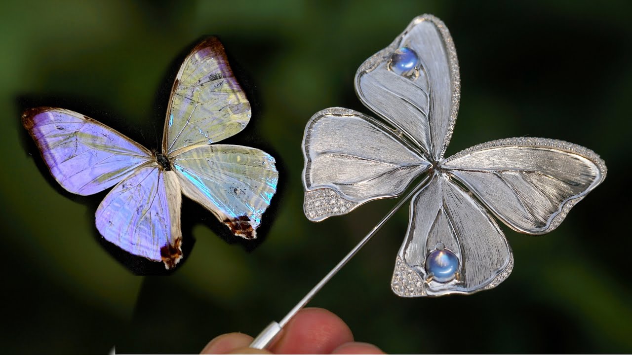 Making Moonstone Butterfly Sterling Silver Ring | Moonstone Brooch#handmadejewelry #makingjewellery