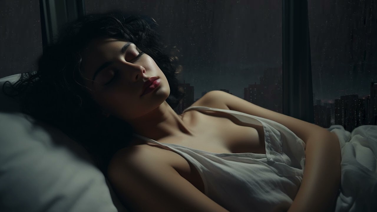 Heavy Rain Calls To The Window: Girl Sleeping In A Warm Room | Sounds For Sleeping