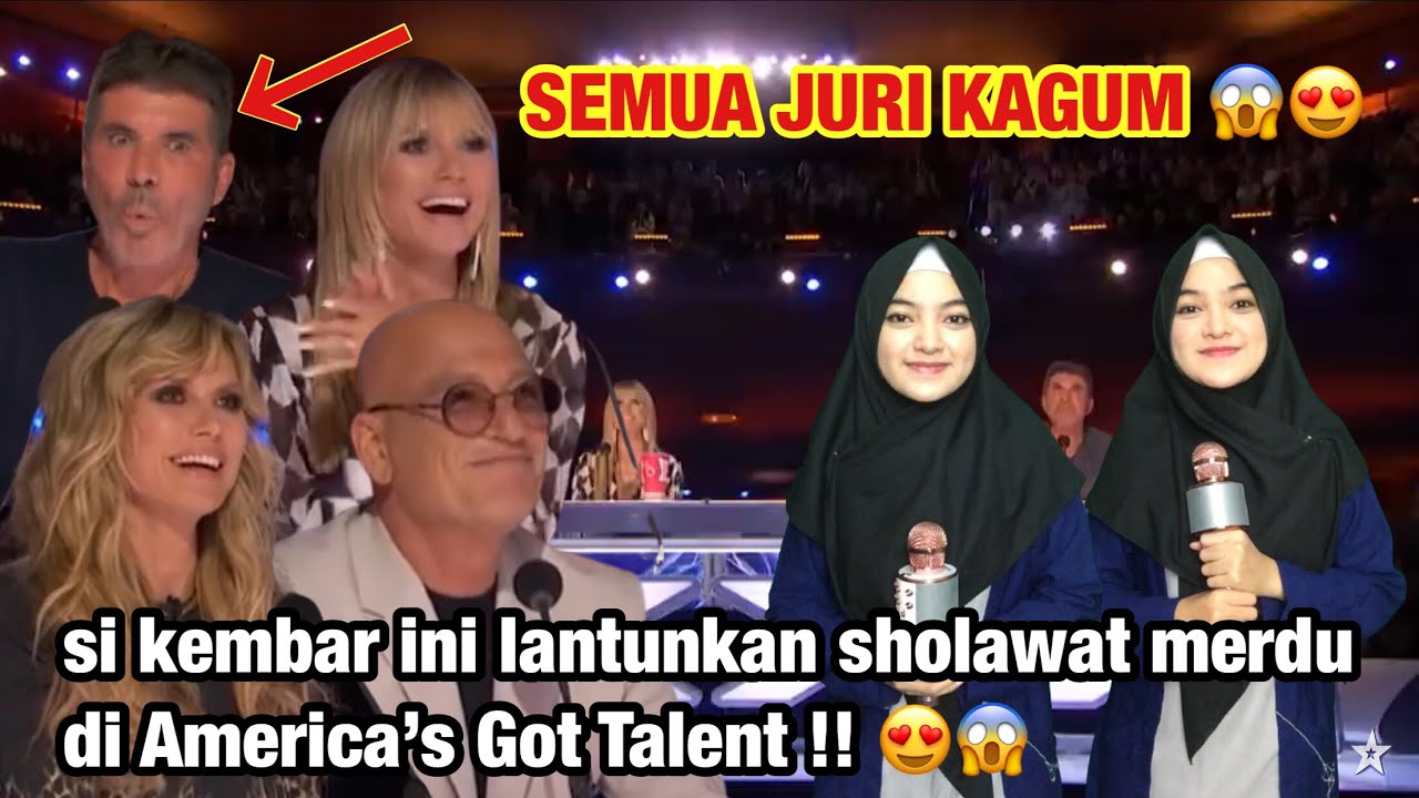 SEMUA JURI KAGUM !!😱 Saat si kembar ini melantunkan Sholawat Hayyul Hadi di America's Got Talent !!