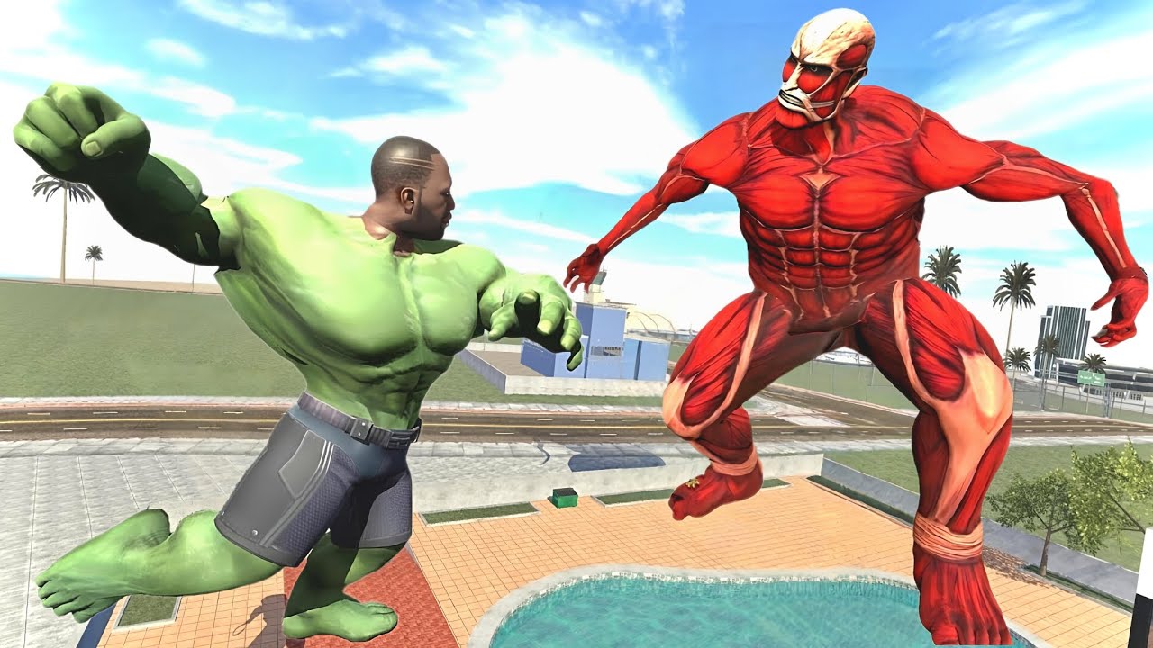 Franklin Become Hulk to Kill Giant Titan in Indian Bike Driving 3D