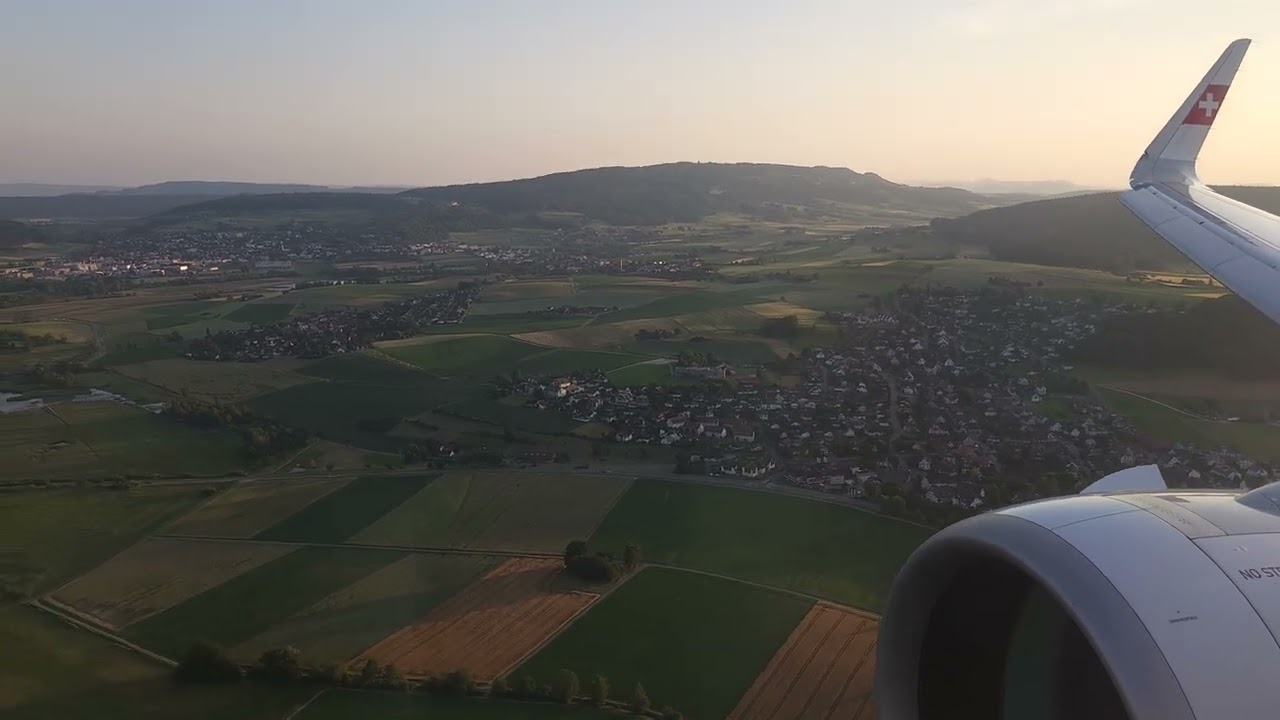 Swiss Airbus A320Neo  Landing in Zurich