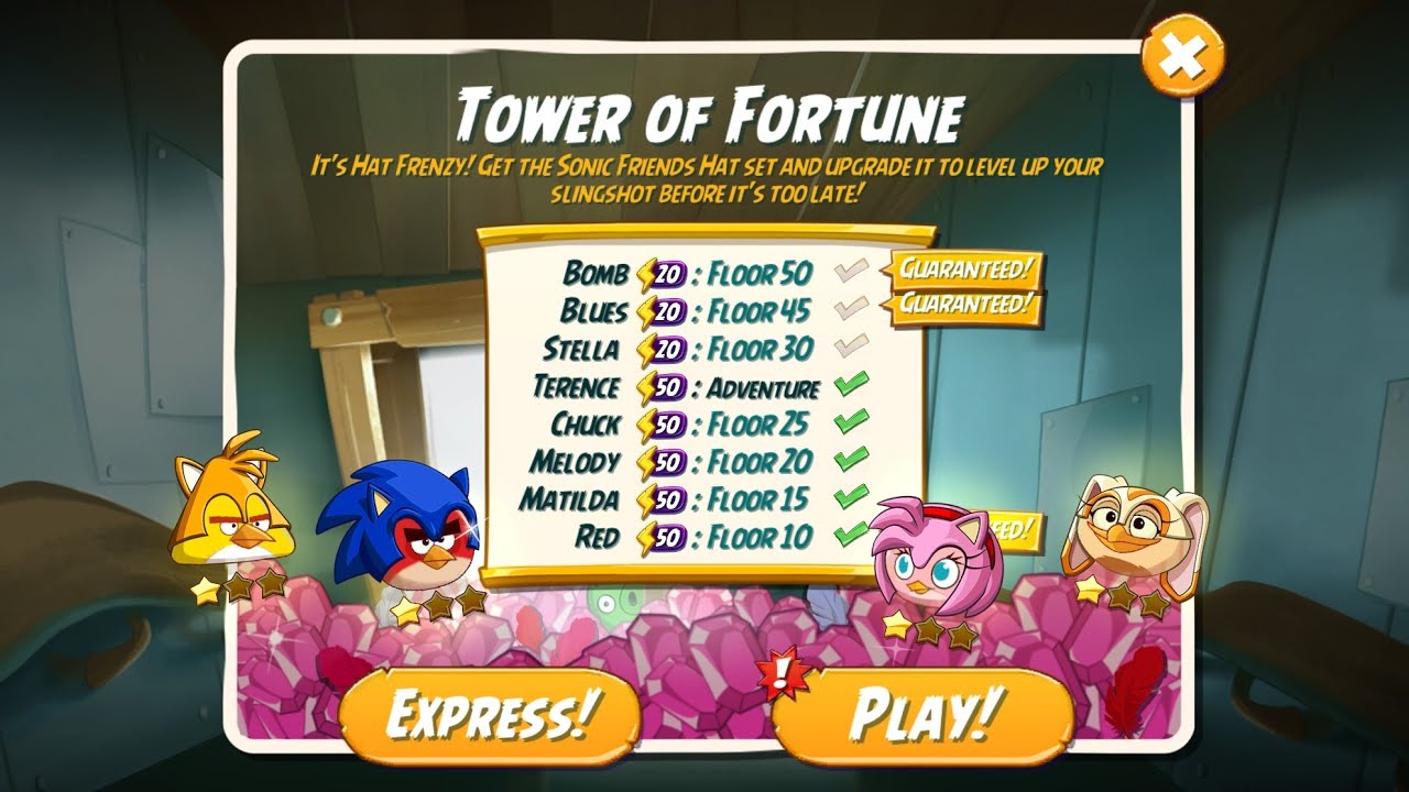 Angry Birds 2 - Tower of Fortune for Sonic Friends Hat Set Session 3