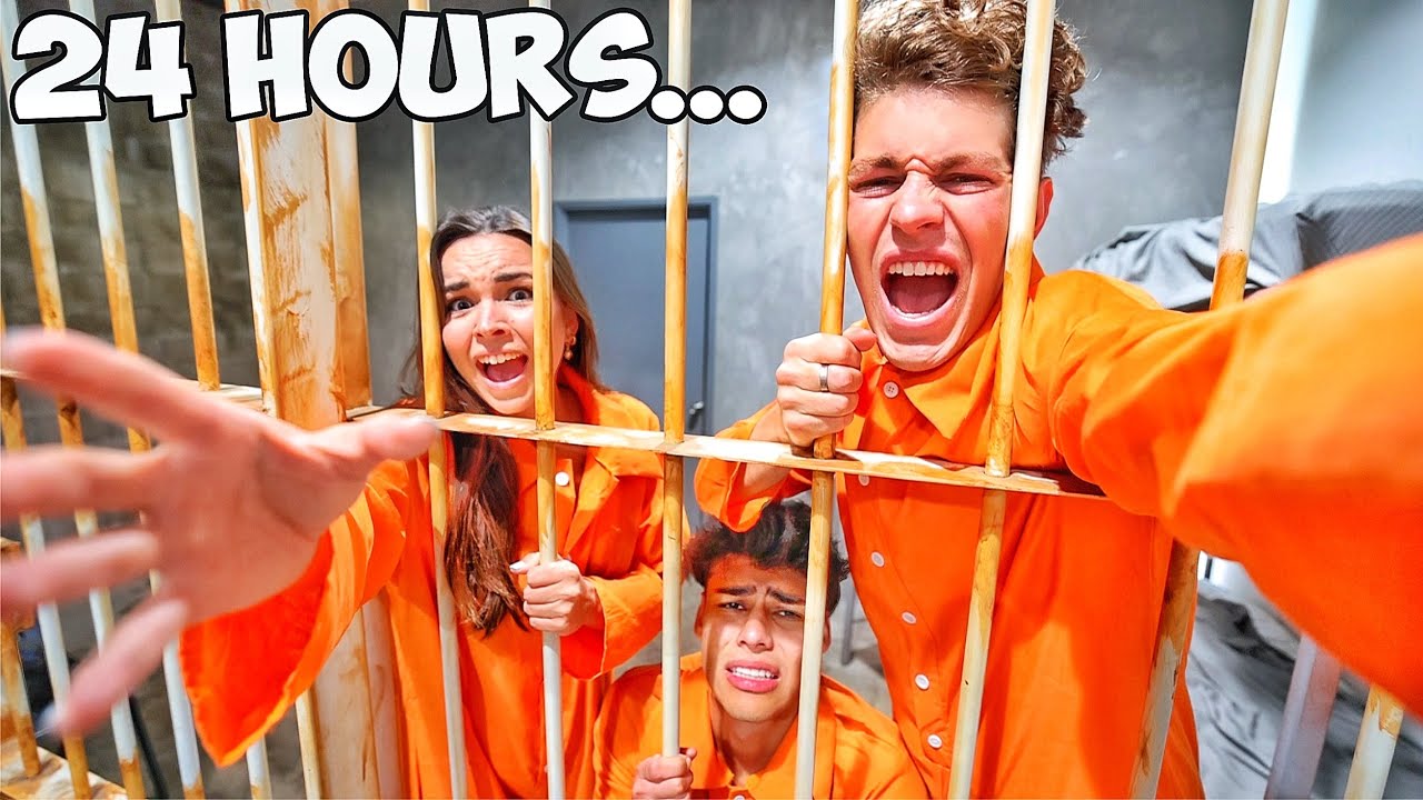 LOCKED IN PRISON FOR 24 HOURS CHALLENGE!