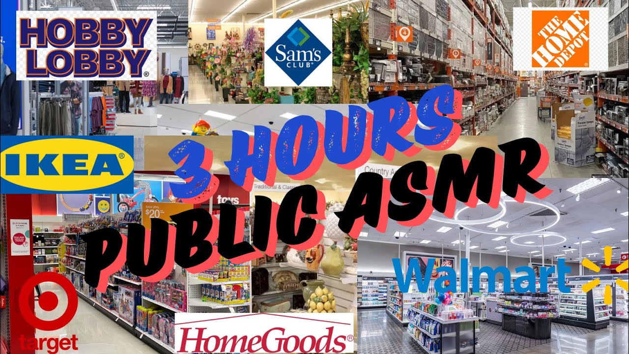 3 HOURS of Public ASMR 😱😴 | Tapping, Scratching, Fabric Sounds, Crinkles & More!!
