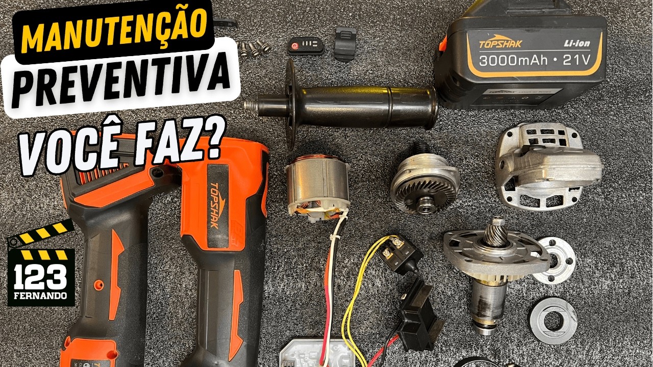 QUASE QUEIMOU ESMERILHADEIRA TOPSHAK! MANUTEN&Ccedil;&Atilde;O PREVENTIVA EM FERRAMENTAS LIMPEZA E LUBRIFICA&Ccedil;&Atilde;O