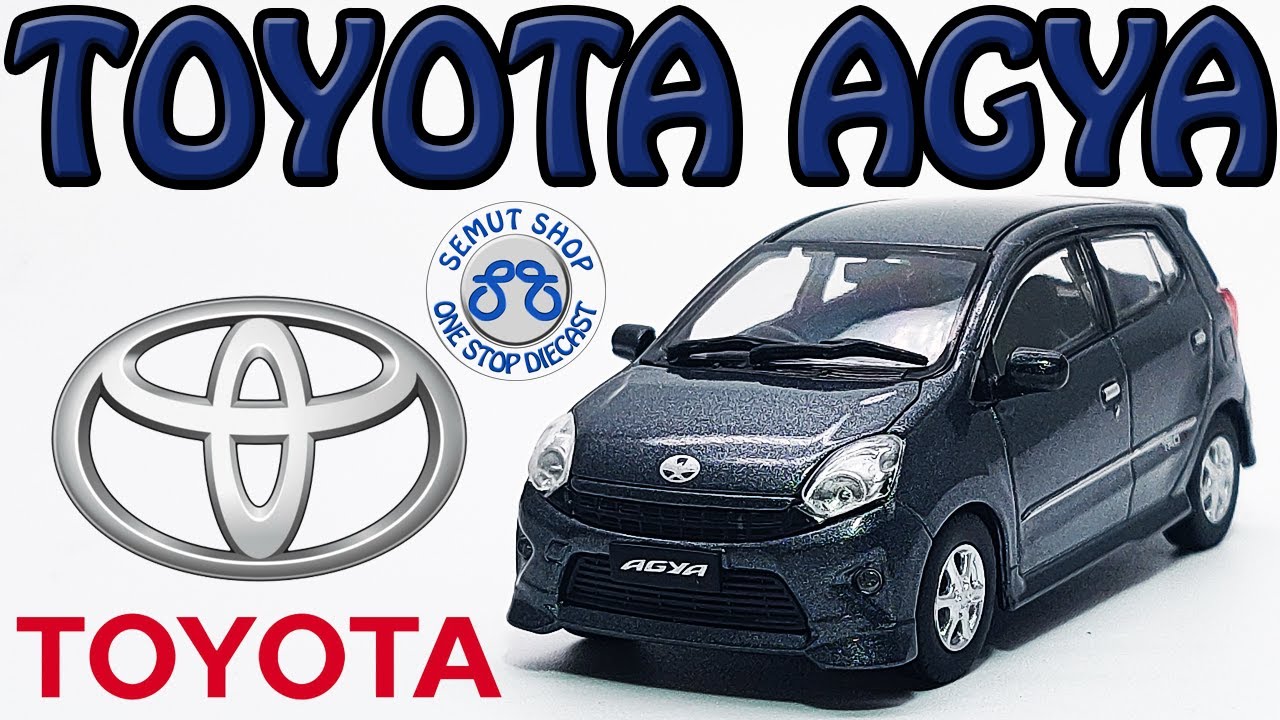 Miniatur Diecast Mobil Toyota Agya metalic blue Unboxing