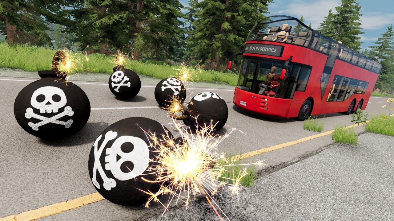 Cars Vs bombs 🥵 BeamNG.drive