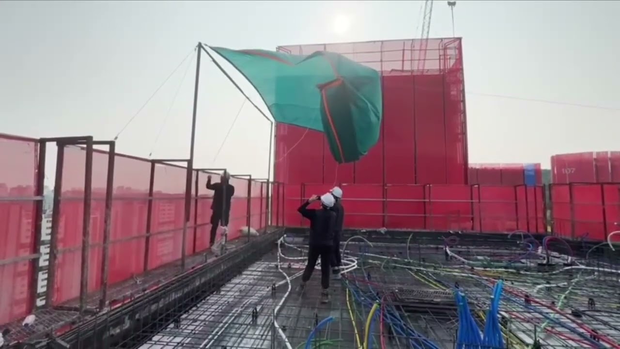 야외 햇빛 가림막 옥상 접이식그늘막 설치