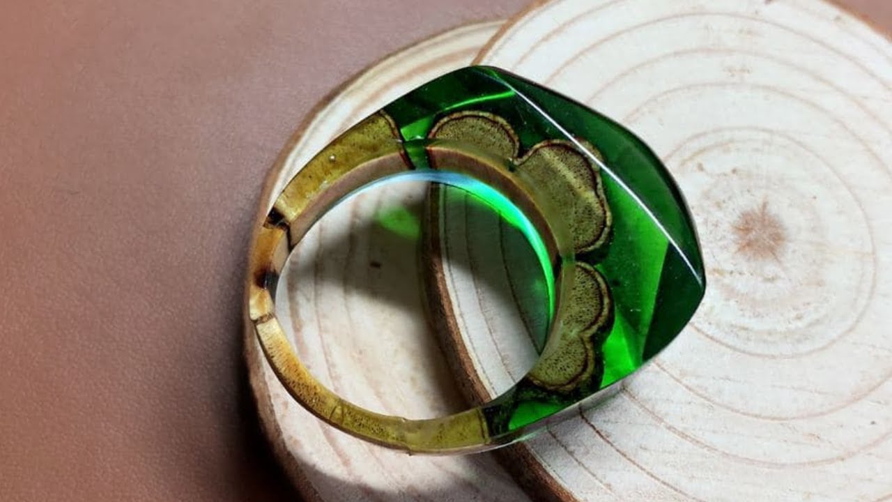 Two coloured ring made of wood and epoxy resin | Resin Ring | EasyDIY | ResinArt Jewelry