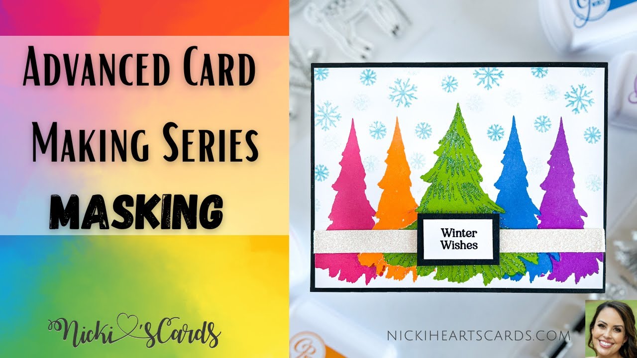 Advanced Card Making Series- MASKING! Creating Layers of Stamped Images #cardmakingtutorial