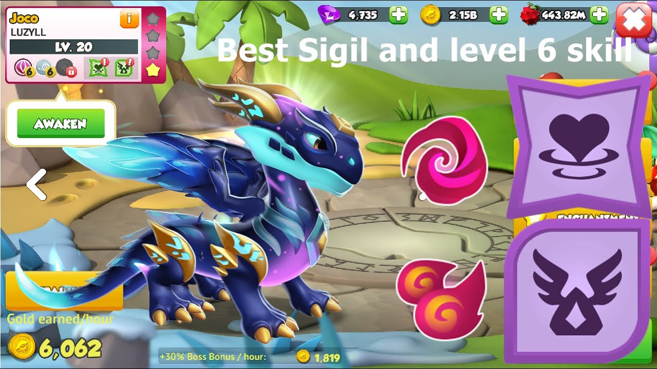 Best Sigil and level 6 skill Ancient Luzyll Dragon-Dragon mania Legends | Kothez Return event | DML