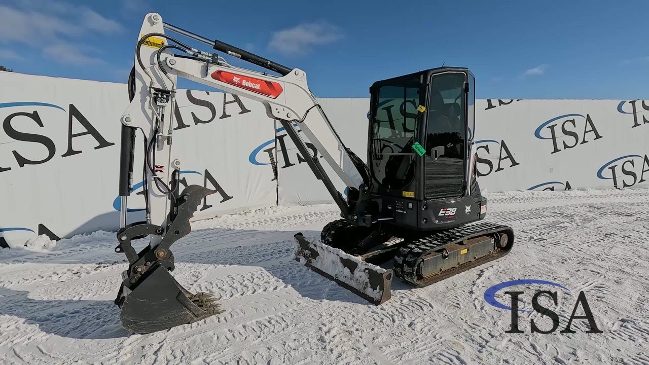60044 - 2024 Bobcat E38 Mini Excavator will be sold at auction!