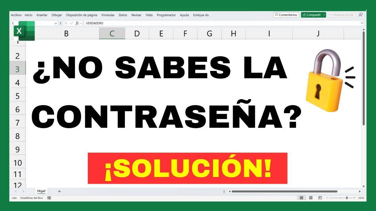 🔓¿Cómo DESBLOQUEAR una hoja protegida de Excel SIN saber la contraseña?