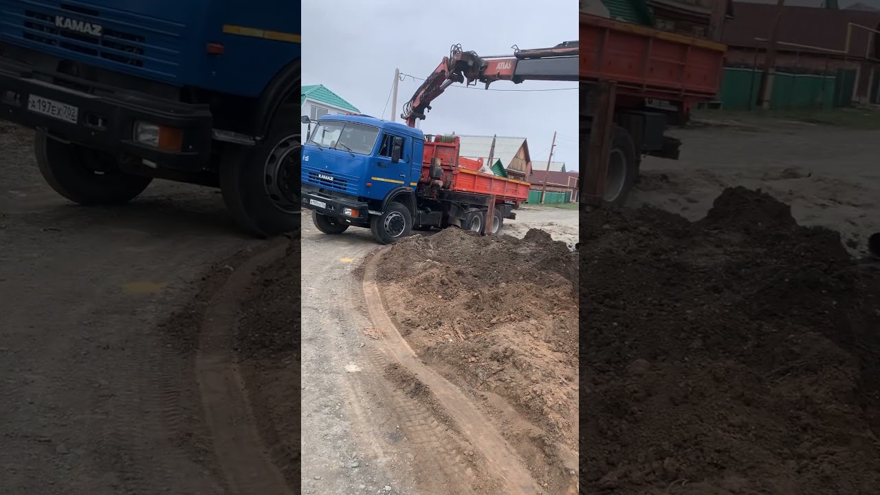 Копка под трубу #башкортостан #манипуляторы #камаз #стройка #грейфер