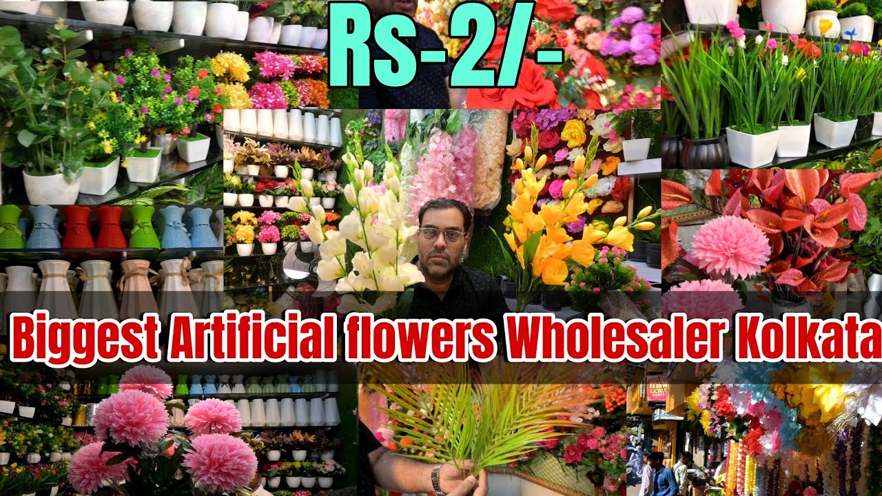 Kolkata Wholesale Market  artificial flower & pots shop review ||New Business Idea @LifEeXploRerYT