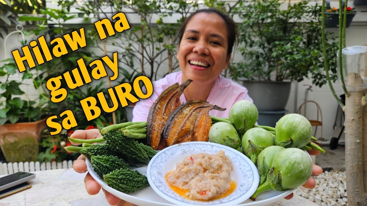 Hilaw na gulay perfect with buro. BURONG SALMON